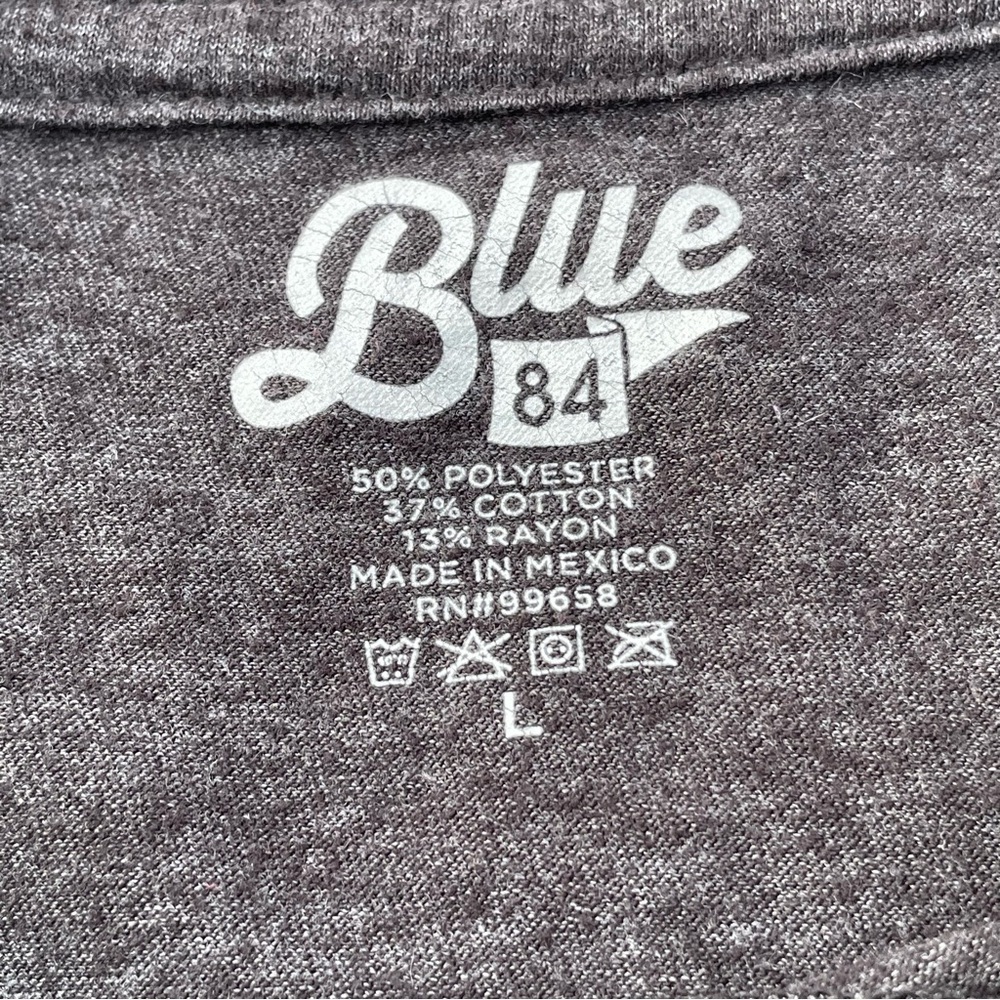 Blue 84 Shirts‎ Mens Large Grey Skull Face Print Hollowee Casual Unique comfort - Picture 6 of 10